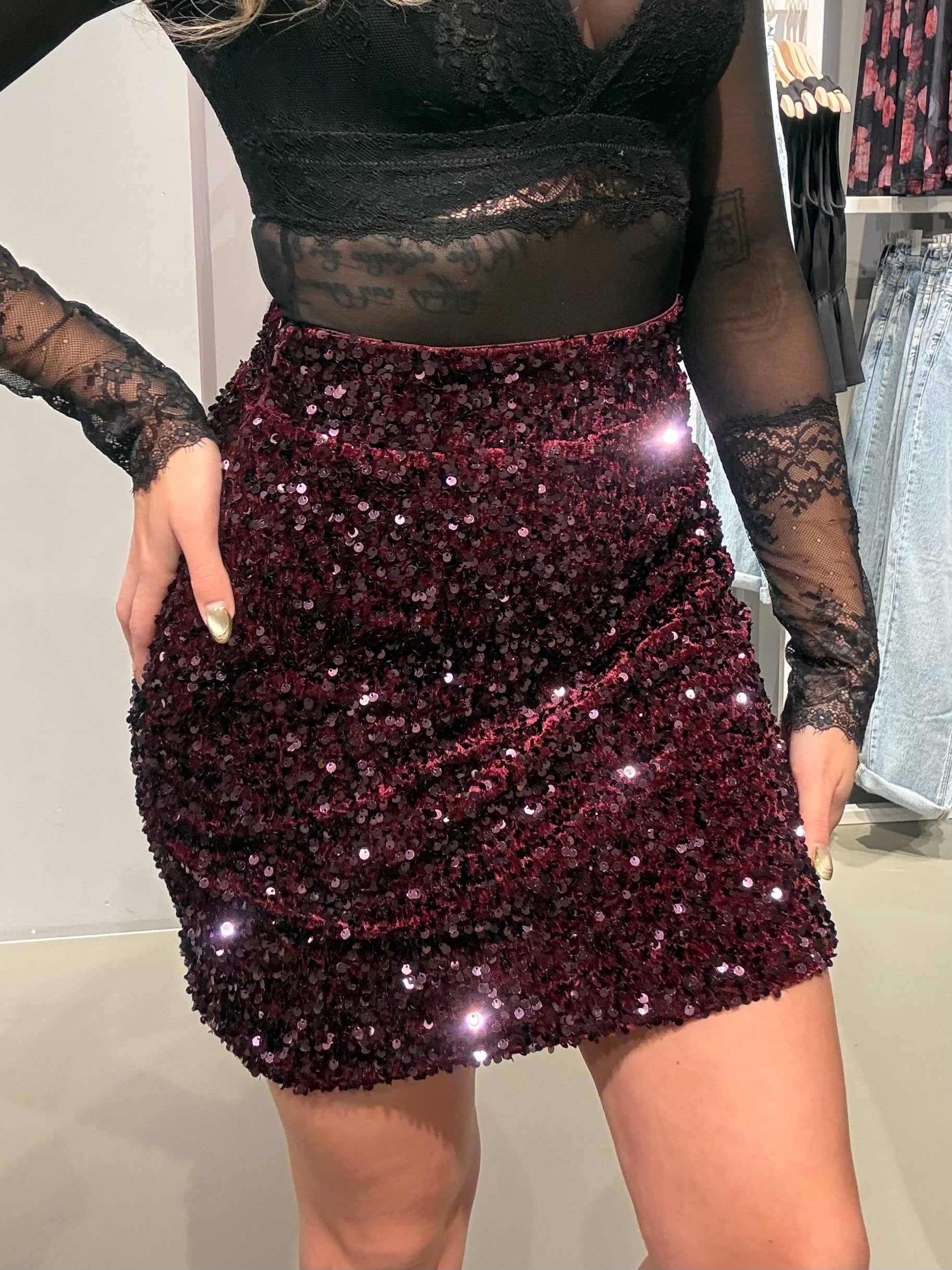 VIFAITH Mini Skirt - Fig